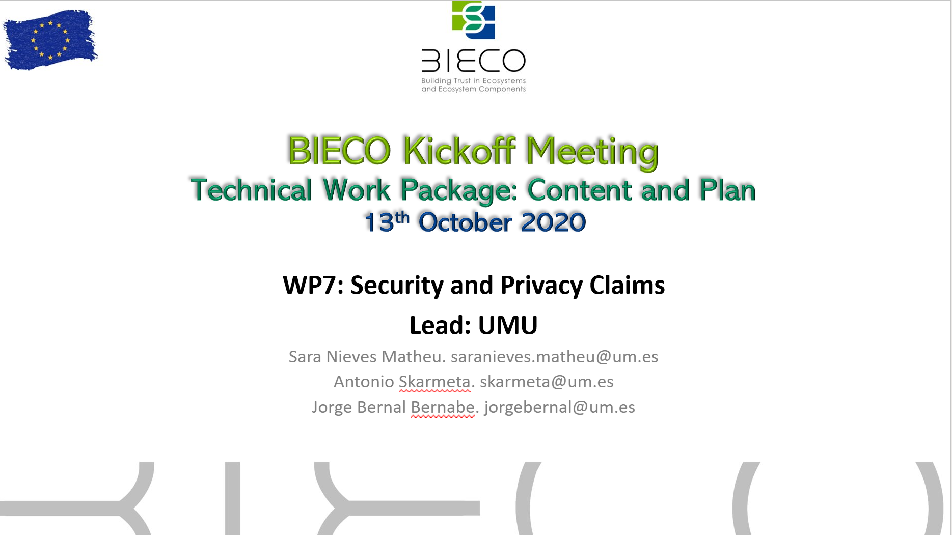 Bieco WP7 – Kick off meeting